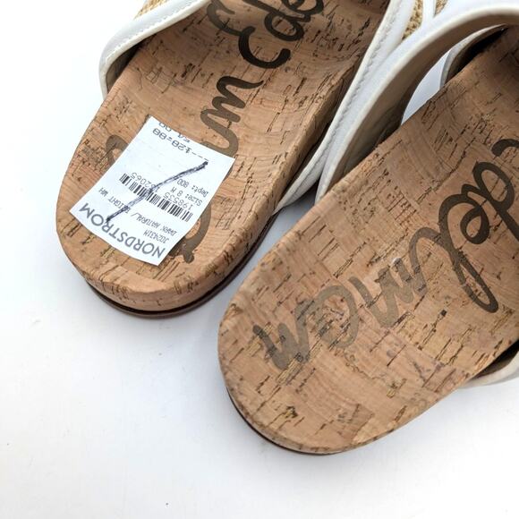 Sam Edelman Rowan Double Strap Slide Sandals Women's Natural Size US8M EU38.5 - Picture 9 of 13